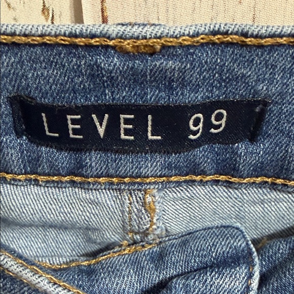 Anthropologie Level 99 Sky Blue Denim Shorts - Picture 2 of 7